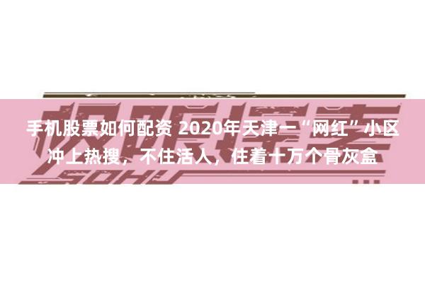 手机股票如何配资 2020年天津一“网红”小区冲上热搜，不住活人，住着十万个骨灰盒